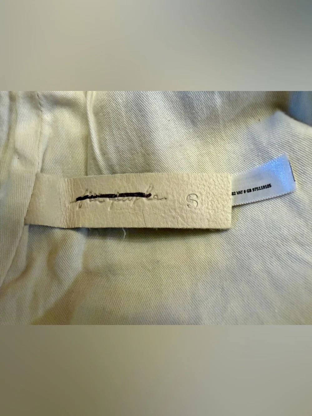 Free People Daytona Bone/Ivory Color Leather Skirt Belt ‎ Size S